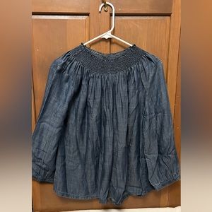 Denim Long Sleeve Top